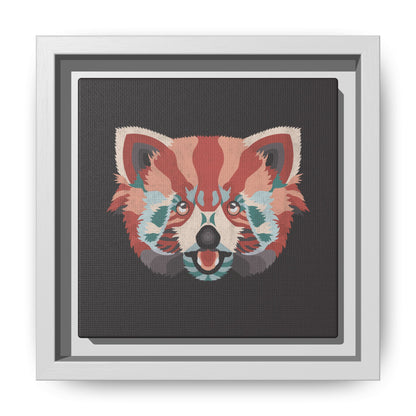 Colorful Red Panda Framed Canvas Art