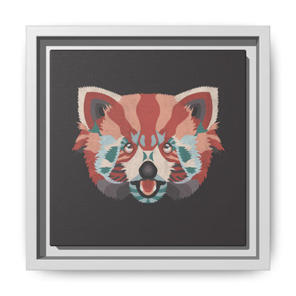 Colorful Red Panda Framed Canvas Art