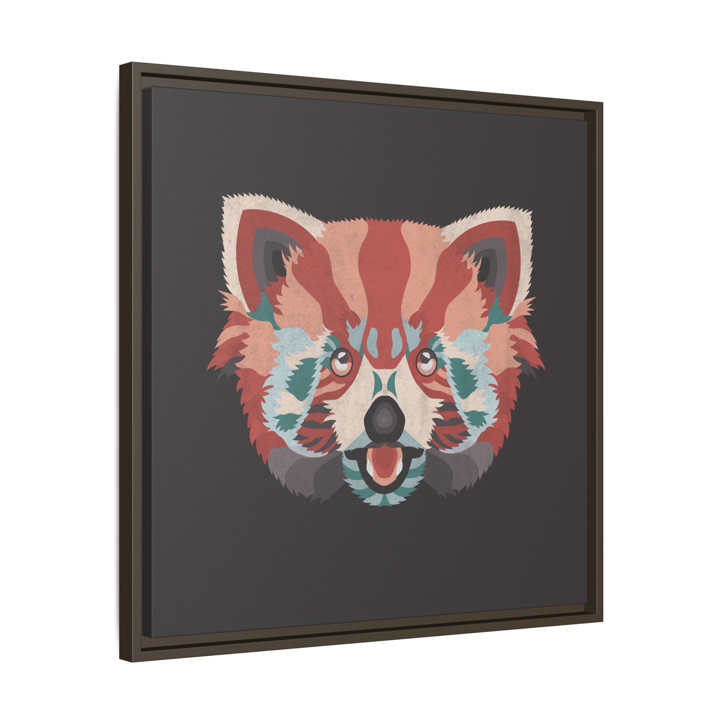 Colorful Red Panda Framed Canvas Art