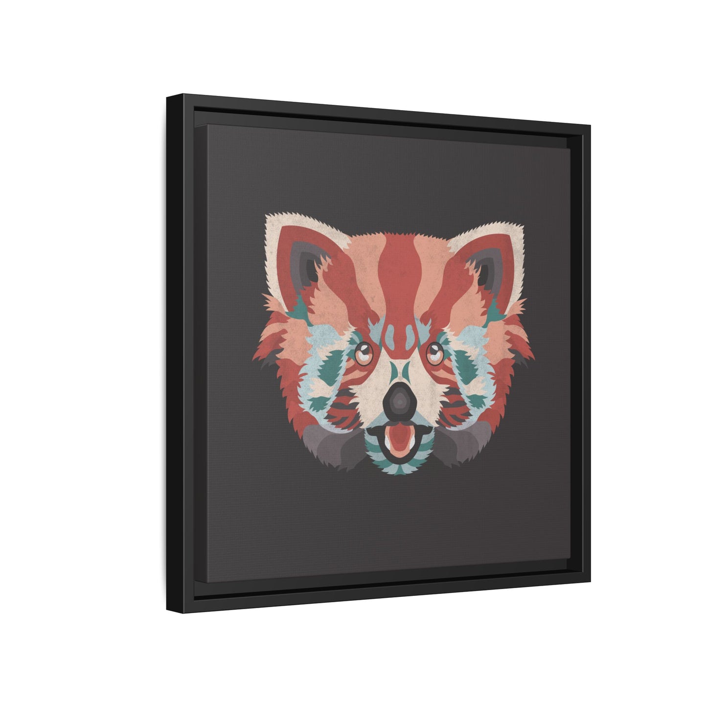 Colorful Red Panda Framed Canvas Art