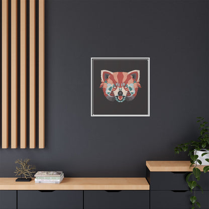 Colorful Red Panda Framed Canvas Art