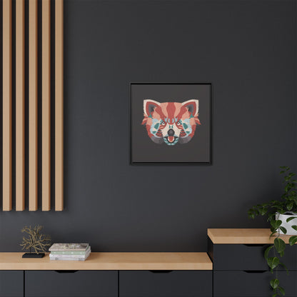 Colorful Red Panda Framed Canvas Art