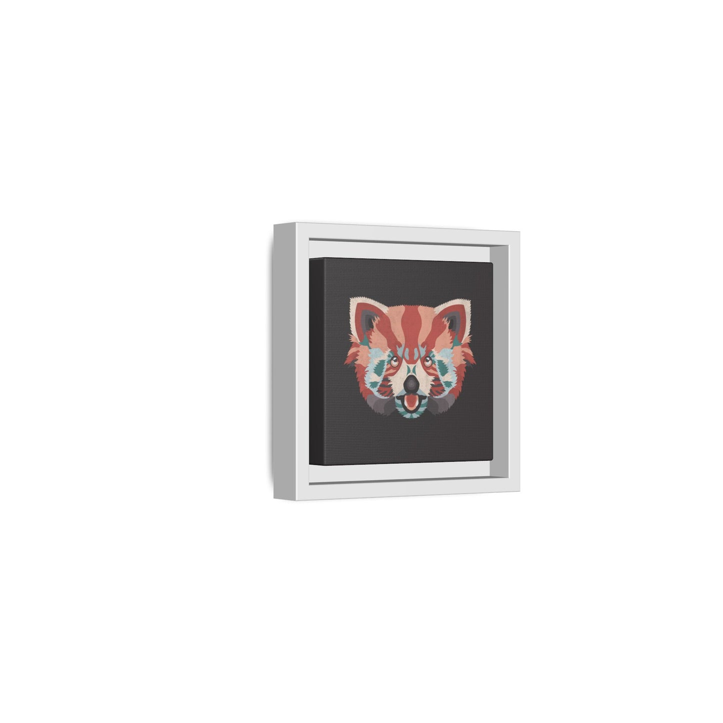 Colorful Red Panda Framed Canvas Art