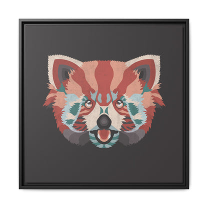 Colorful Red Panda Framed Canvas Art