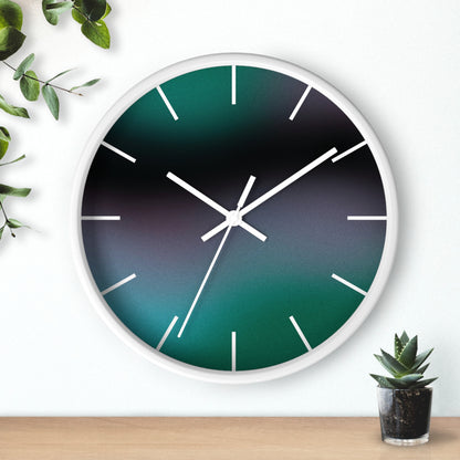 Teal Wave Wall Clock