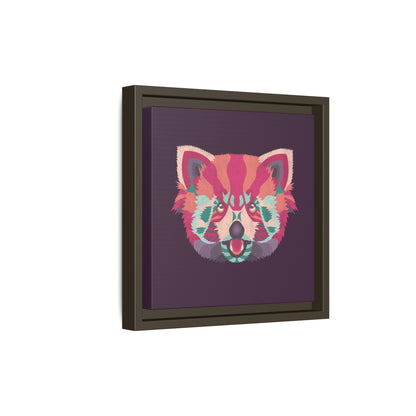 Colorful Pink Panda Framed Canvas Art