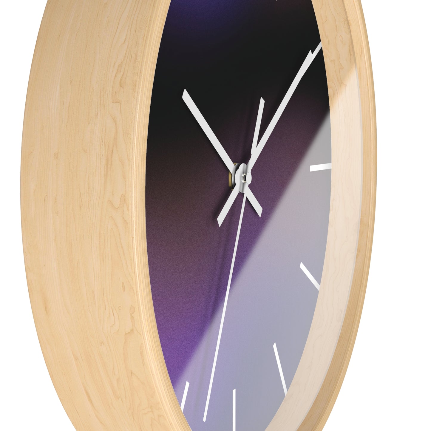 Purple Wave Wall Clock