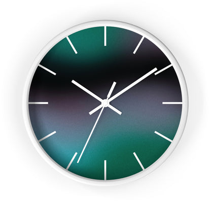 Teal Wave Wall Clock