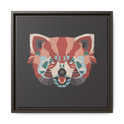 Colorful Red Panda Framed Canvas Art