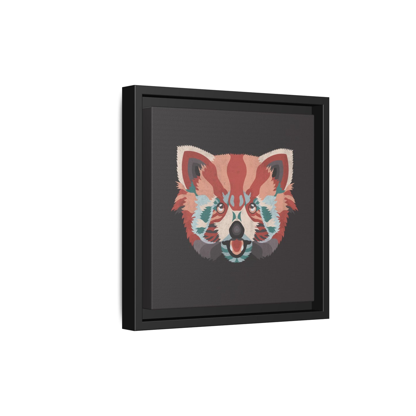 Colorful Red Panda Framed Canvas Art