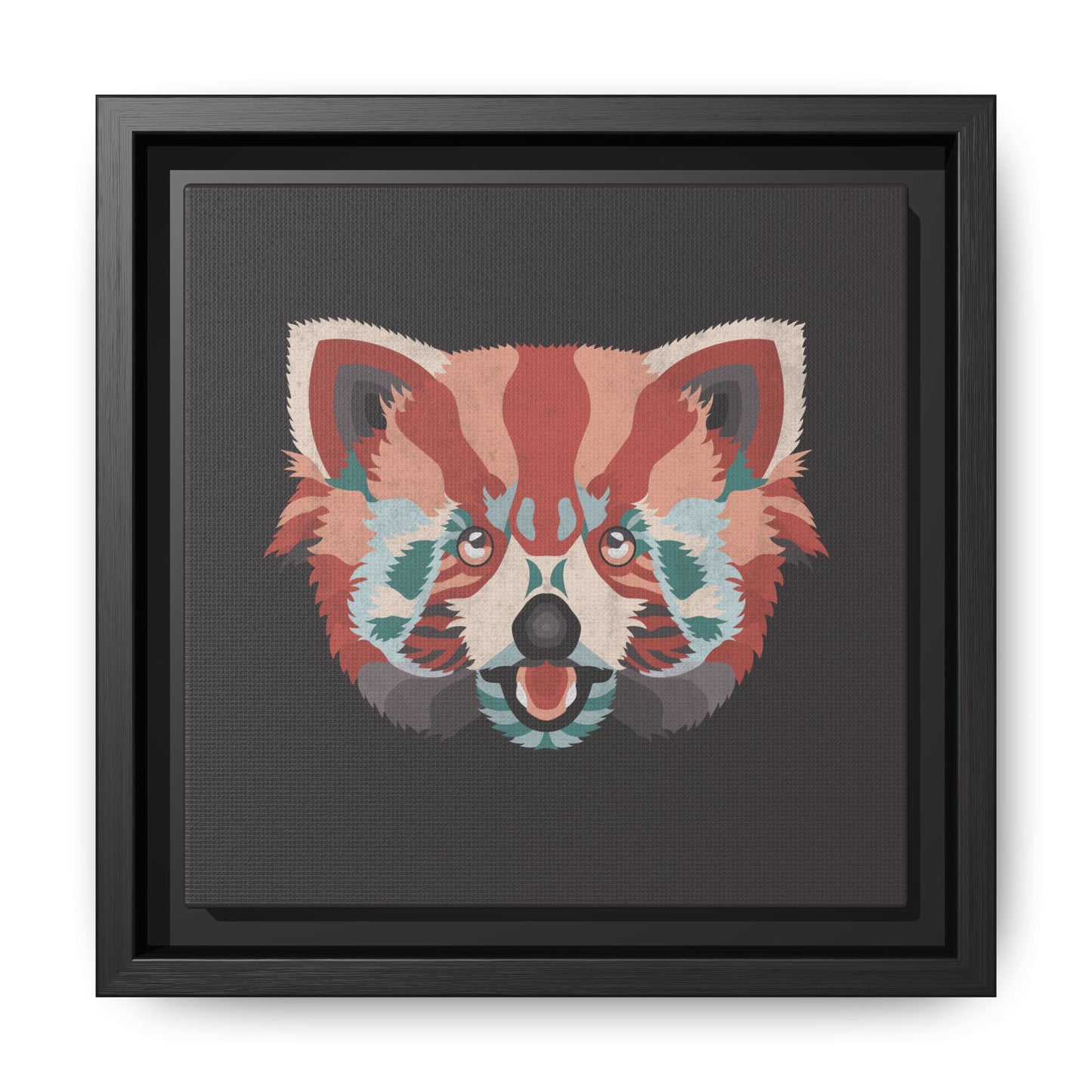 Colorful Red Panda Framed Canvas Art