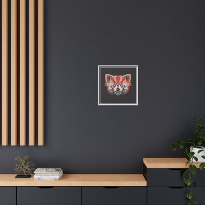 Colorful Red Panda Framed Canvas Art