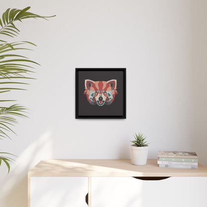 Colorful Red Panda Framed Canvas Art