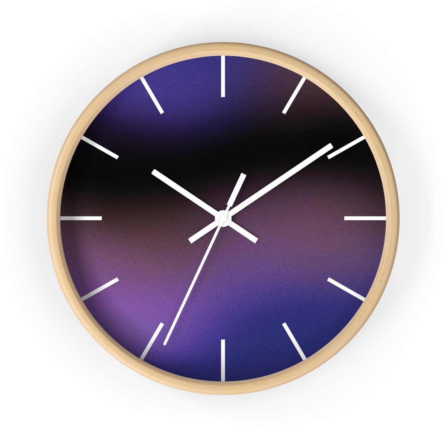 Purple Wave Wall Clock