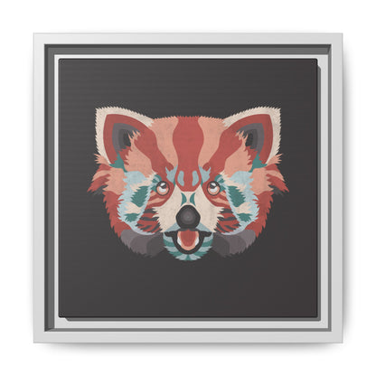 Colorful Red Panda Framed Canvas Art