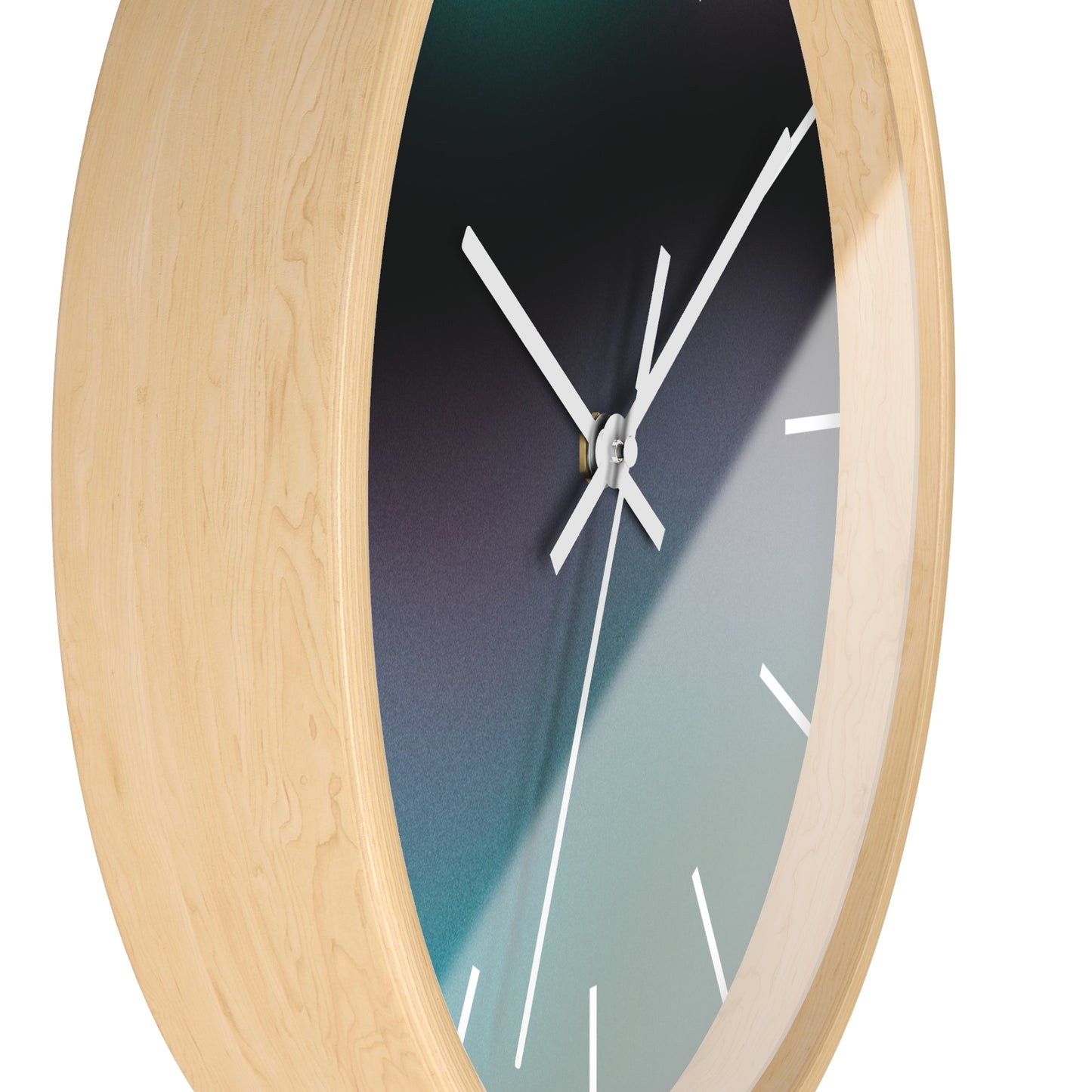 Teal Wave Wall Clock