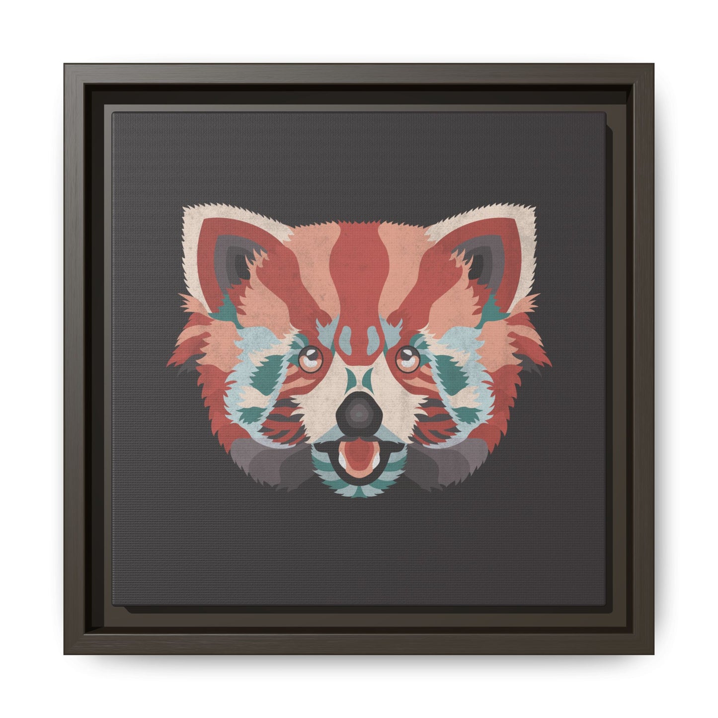 Colorful Red Panda Framed Canvas Art