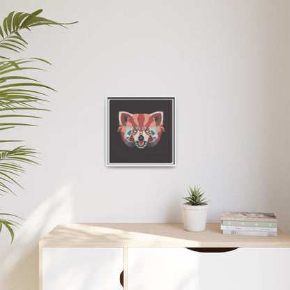 Colorful Red Panda Framed Canvas Art