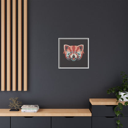 Colorful Red Panda Framed Canvas Art