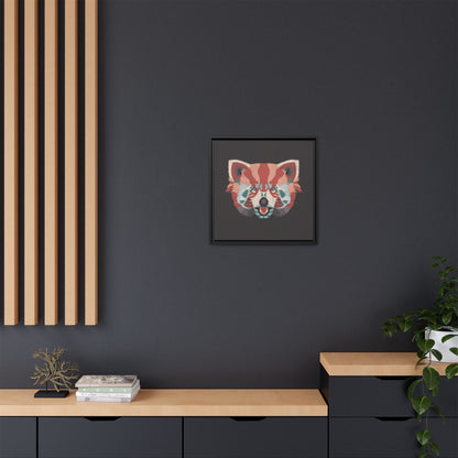 Colorful Red Panda Framed Canvas Art