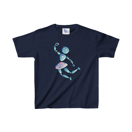 Spacefaring Robot Kids T-Shirt