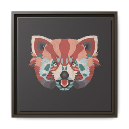 Colorful Red Panda Framed Canvas Art