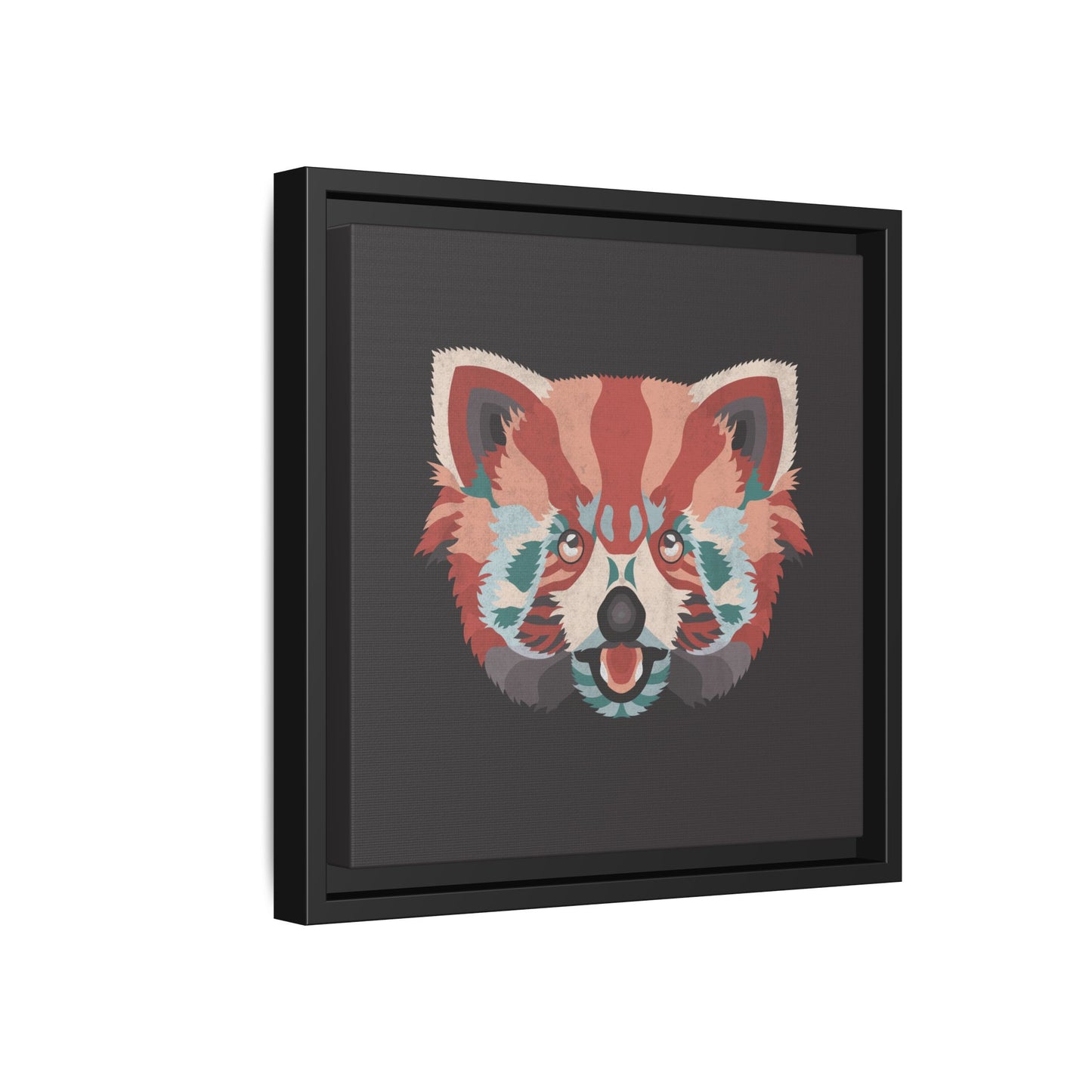 Colorful Red Panda Framed Canvas Art