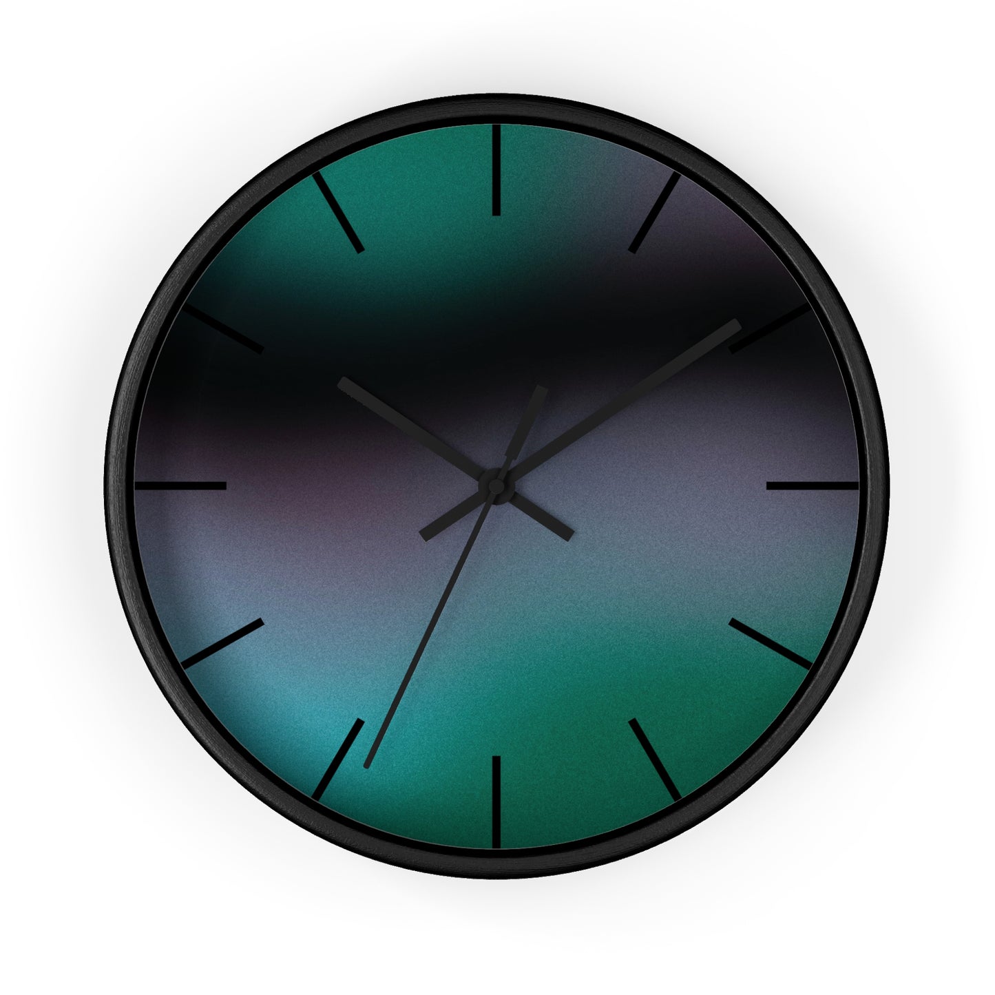 Teal Wave Wall Clock