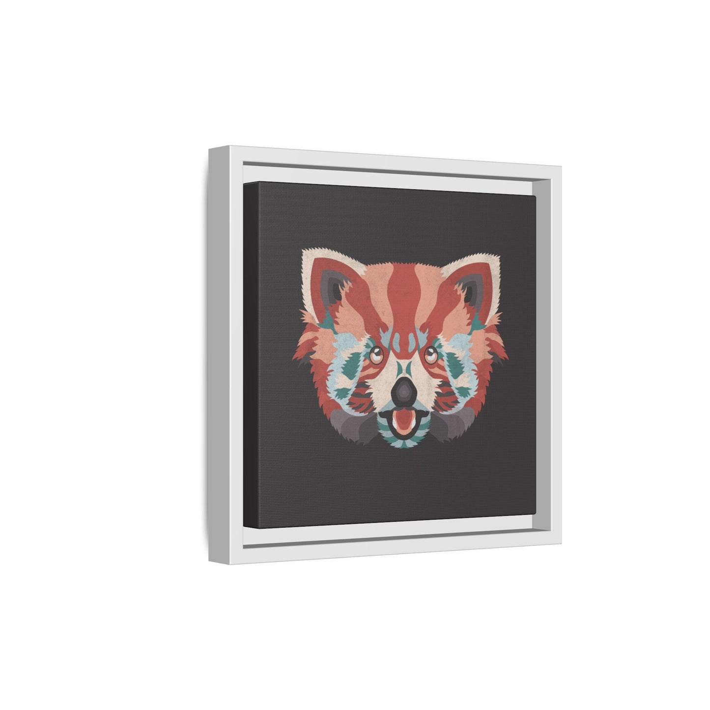 Colorful Red Panda Framed Canvas Art