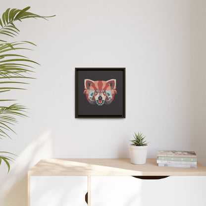 Colorful Red Panda Framed Canvas Art