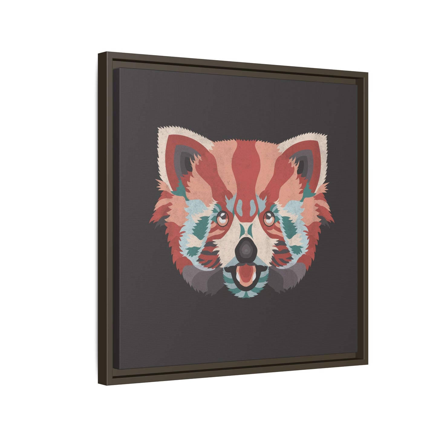 Colorful Red Panda Framed Canvas Art